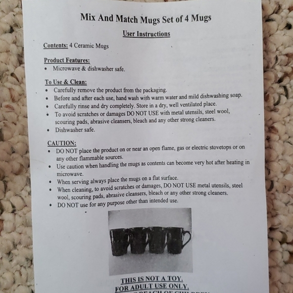 Set of 4 Mugs - Picture 4 of 4